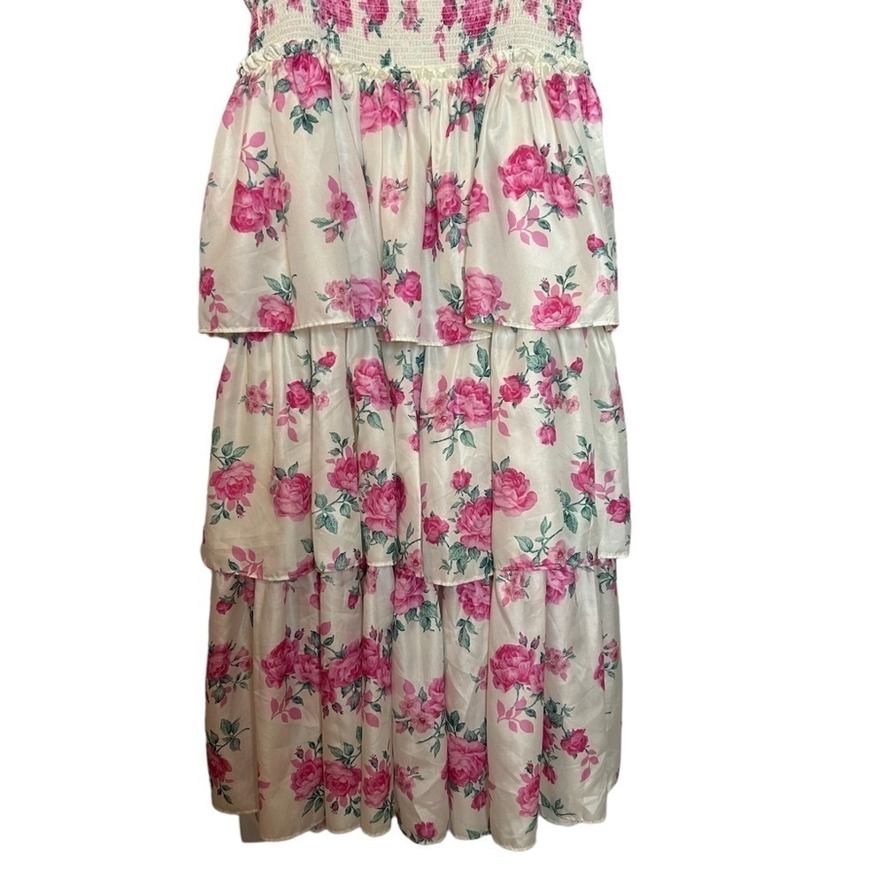 LoveShackFancy x Target Floral & Tiered Elise Midi Dress Sz. L - Picture 8 of 15